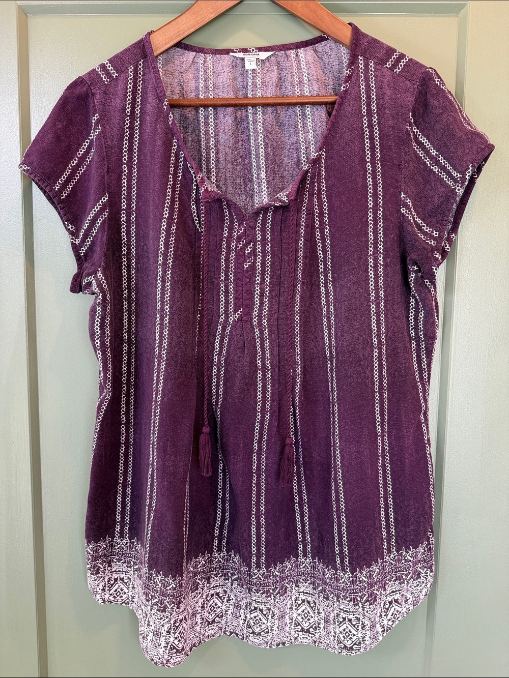 Sonoma Goods for Life Purple V-neck Blouse